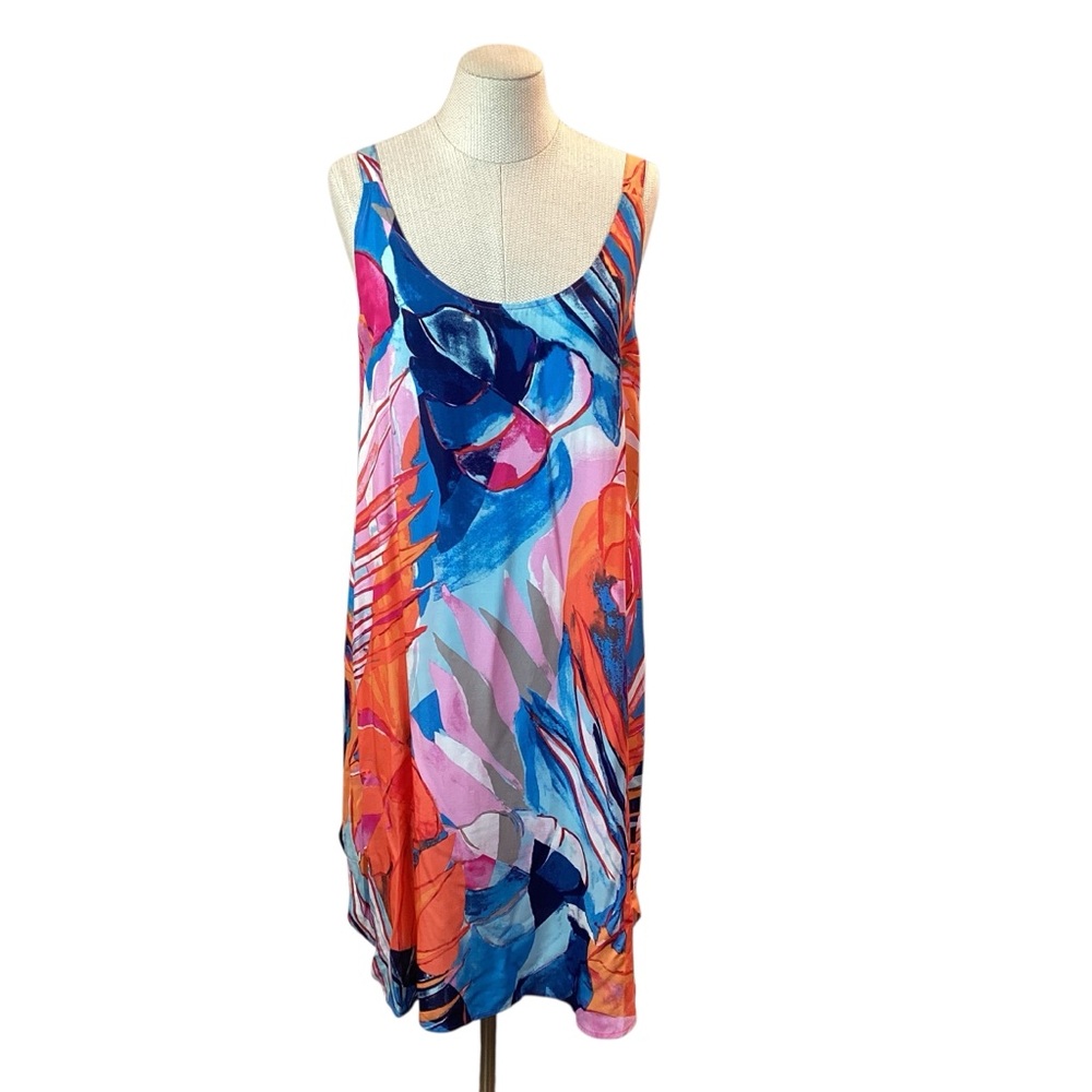 NWT NIC + ZOE Abstract Art Tank Dress Multi Colors